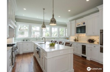 ​Những thiết kế nội thất phòng bếp hiện đại với gam màu tinh khôi